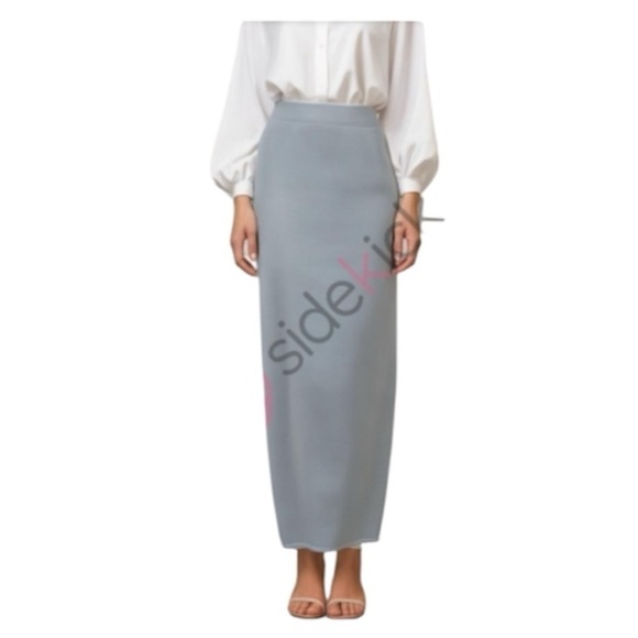 SO Dresses & Skirts - SO NWT Women's knit light blue side slit Skirt size XXL